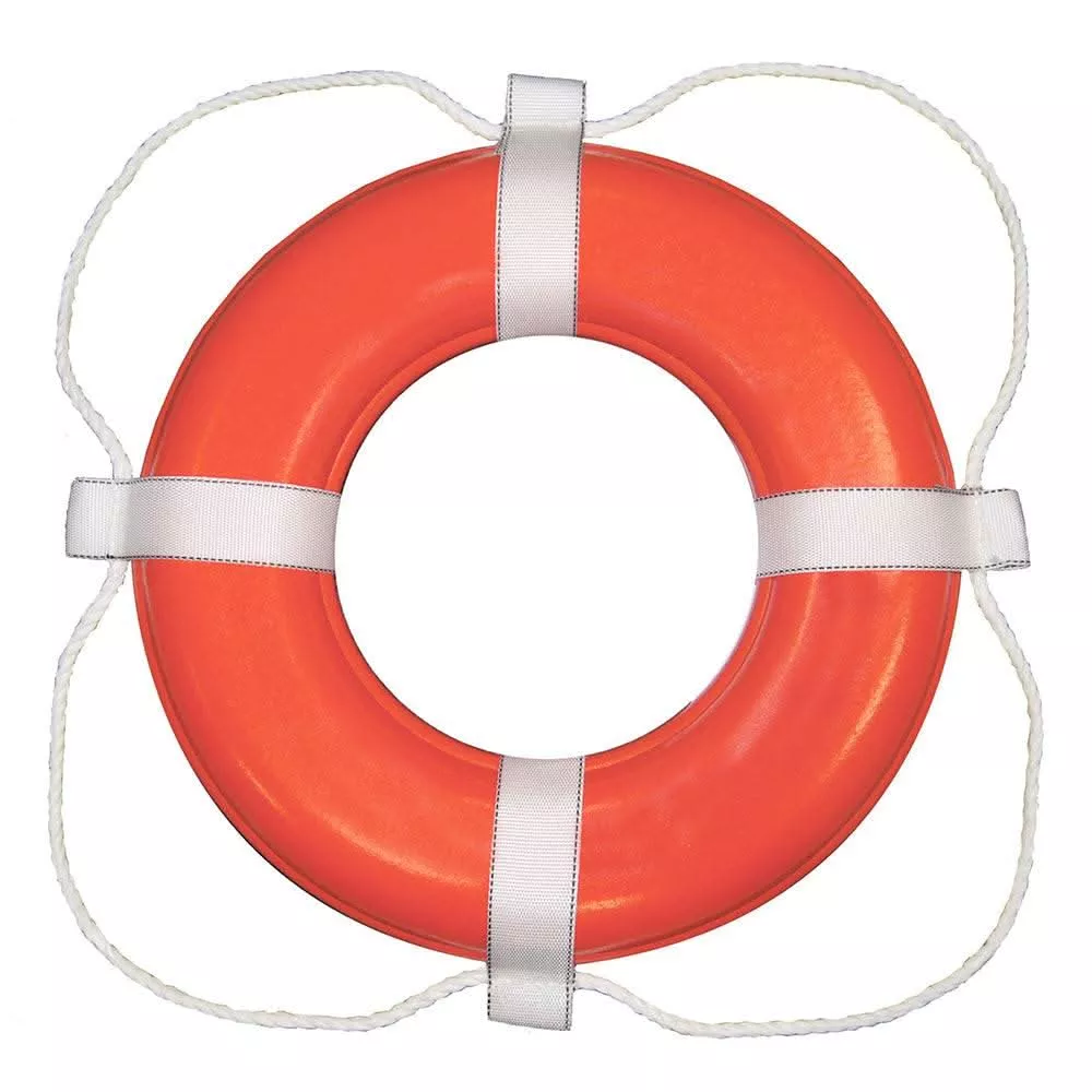 Taylor Made Foam Ring Buoy - 20" - Orange w/White Rope - 363