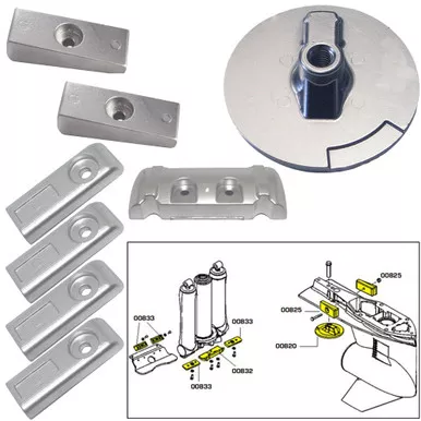 Tecnoseal Zinc Anode Kit - Mercury Verado 6