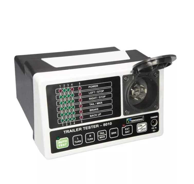 Tekonsha Trailer Tester - Trailer Wiring Testing Device with Charger, LED Light Display• 8010