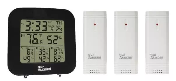 TempMinder 4-Zone Temperature and Humidity Station• TM22250VP