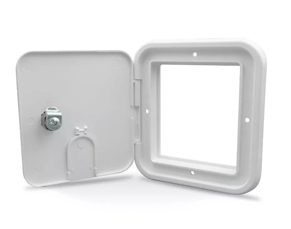 Thetford Small 30/50 Amp Electric Cable Hatch, Polar White• 94334