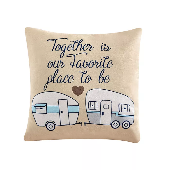 Together Throw Pillow, Tan, 16" x 16"