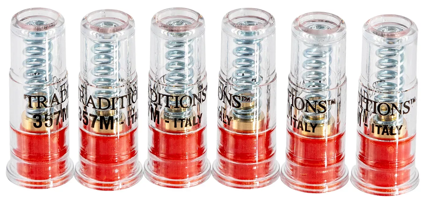 Traditions ASC .357 Snap Caps with Brass Base 6 Pack