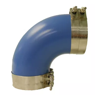 Trident 3in 90-Degree Blue Silicone Exhaust Elbow