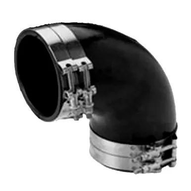 Trident 6in 90-Degree EPDM Black Exhaust Elbow