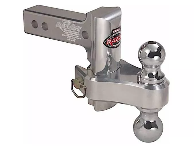Trimax 4″ Aluminum Adjustable Drop Hitch, Pin & Clip• TRZ4ALRP