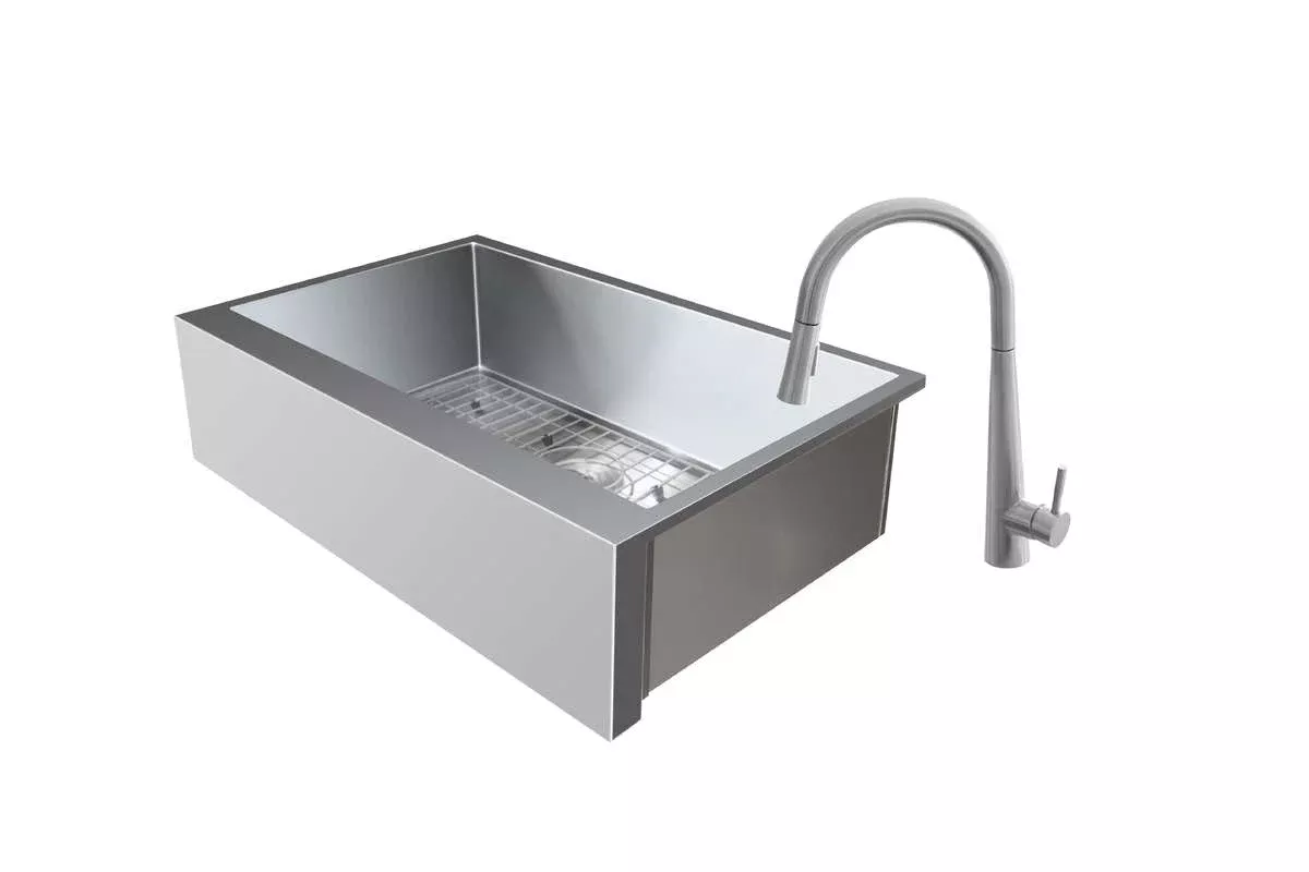 TrueFlame 32" Farmhouse Sink - TF-NK-32FH-P