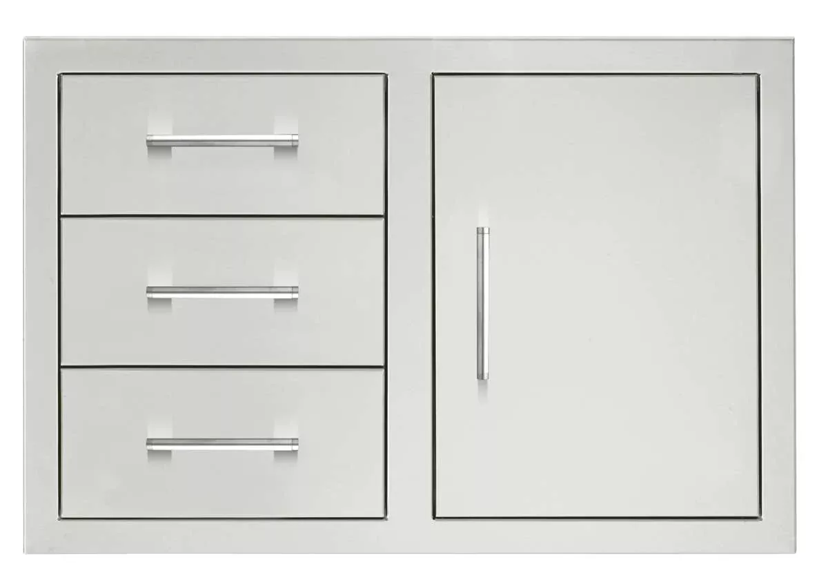 TrueFlame 33" 3-Drawer & Access Door Combo - TF-DC3-33