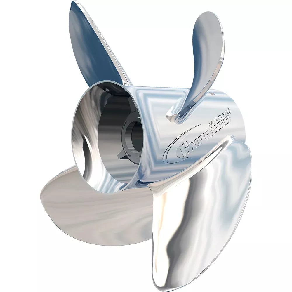 Turning Point Express Mach4 – Left Hand – Stainless Steel Propeller – EX-1513-4L – 4-Blade – 15.3 x 13 Pitch