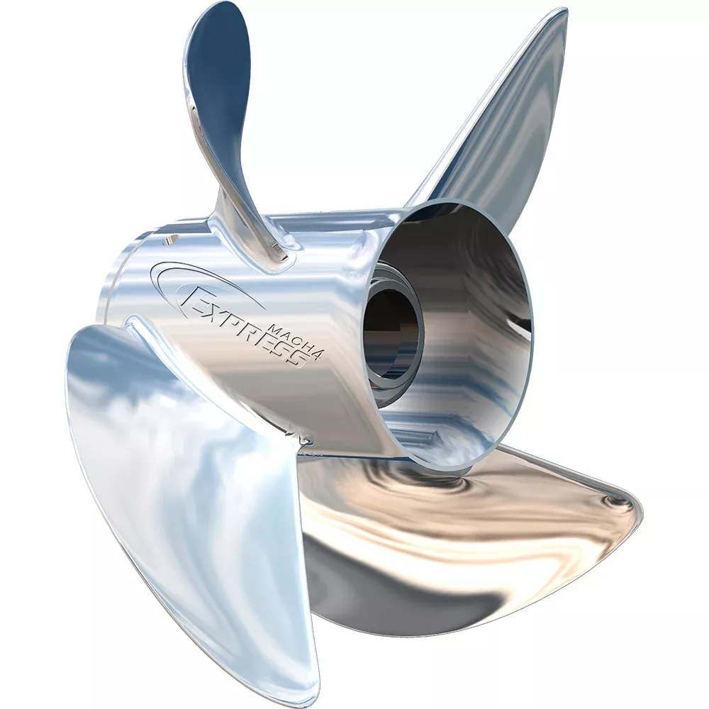 Turning Point Express Mach4 – Right Hand – Stainless Steel Propeller – EX-1423-4 – 4-Blade – 14.3 x 23 Pitch