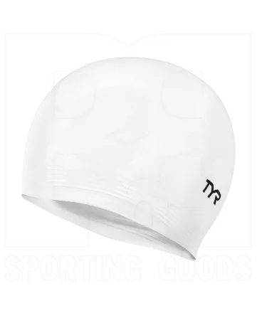TYR Latex Adult Swim Cap White