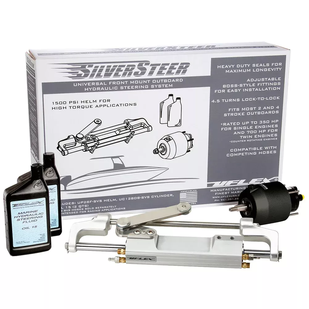 Uflex SilverSteer™ Front Mount Outboard Hydraulic Steering System – UC130 V2 | SILVERSTEERXP2