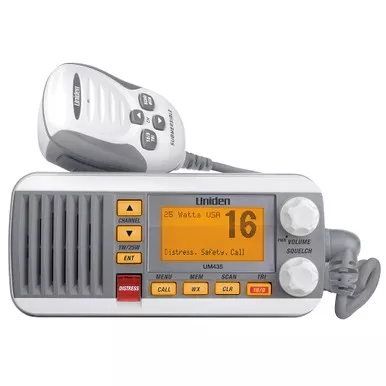 Uniden UM435 White Fixed Mount VHF Marine Radio