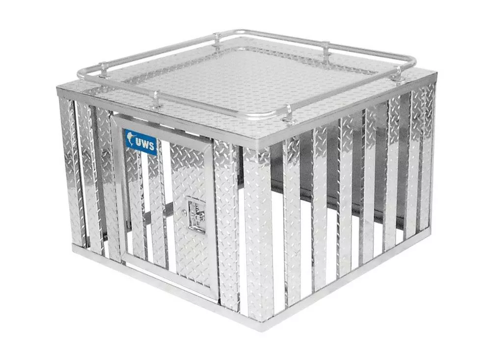 UWS Single-Door Dog Box, Bright Aluminum, 36″x36″• DB-3636