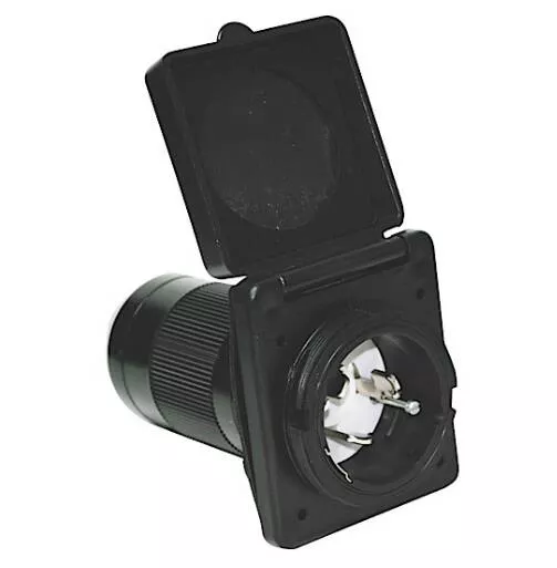 Valterra 50 Amp Power Inlet Black Carded• A10-50INBKVP