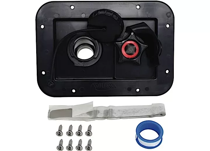 Valterra Black Gravity City Water Inlet• A01-2001BKVP