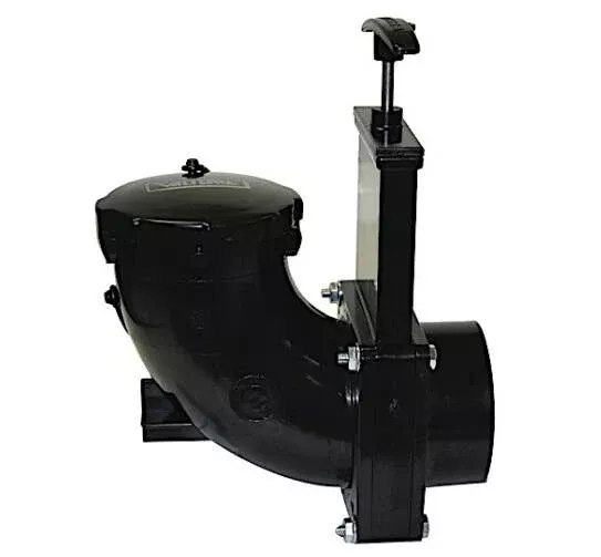 Valterra Black Plastic Waste Valve Handle 3" Spigot x 3" Bayonet Cap• T70A