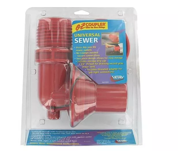 Valterra EZ Coupler Red 90° Sewer Adapter• F02-3305VP