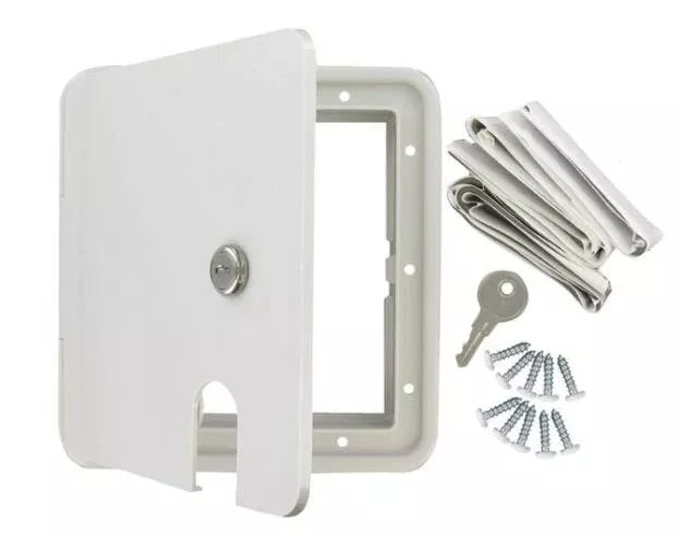 Valterra White Square Electric Cable Hatch 8.5"H x 8.5"W • A10-2151VP