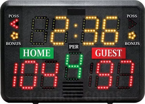 Varsity Scoreboards Portable Electronic Indoor Multisport Scoreboard 22″ x 15″ x 8″