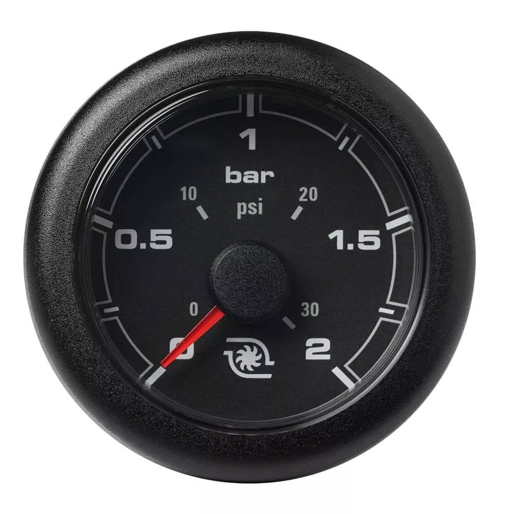 VDO 2-1/16" (52MM) OceanLink Boost Pressure 2 Bar / 30 PSIBlack Dial & Bezel - A2C1066140001
