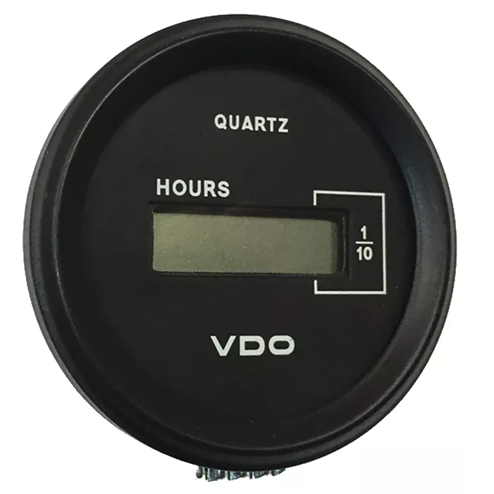 VDO Cockpit Marine 52mm (2-1/16) LCD Hourmeter – Black Dial/Chrome Bezel
