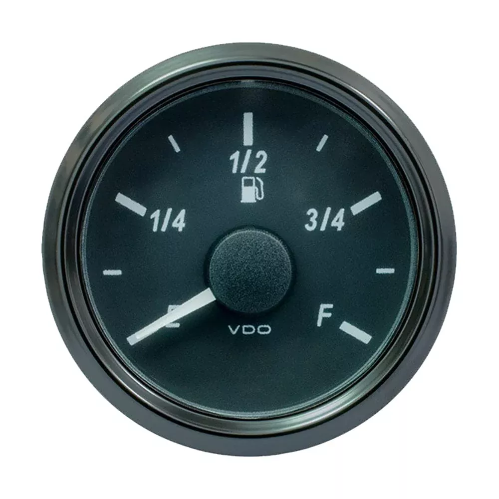 VDO SingleViu 52MM (2-1/16) Fuel Level Gauge – E/F Scale – 90-5 Ohm