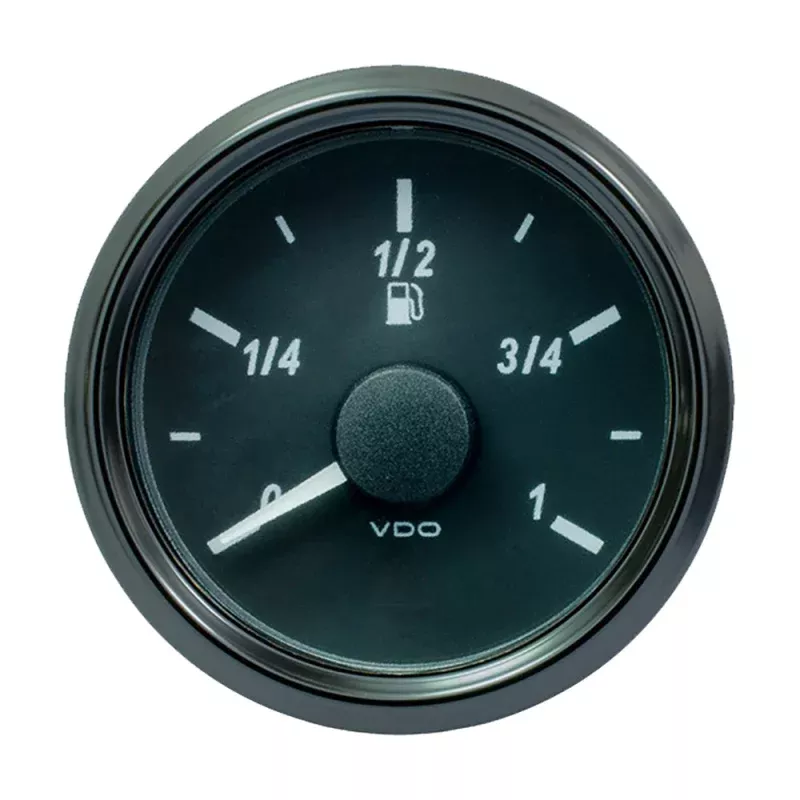 VDO SingleViu 52mm (2-1/16) Fuel Level Gauge – Euro – 90-5 Ohm