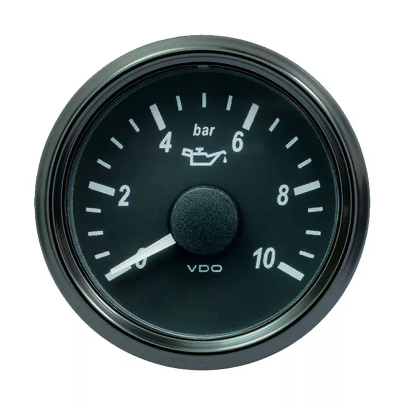 VDO SingleViu 52mm (2-1/16) Oil Pressure Gauge – 10 Bar – 0-180 Ohm