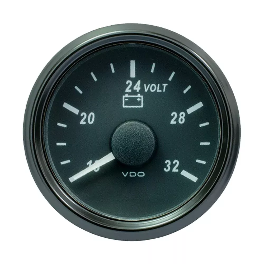 VDO SingleViu 52mm (2-1/16) Voltmeter f/24V Systems – 32V