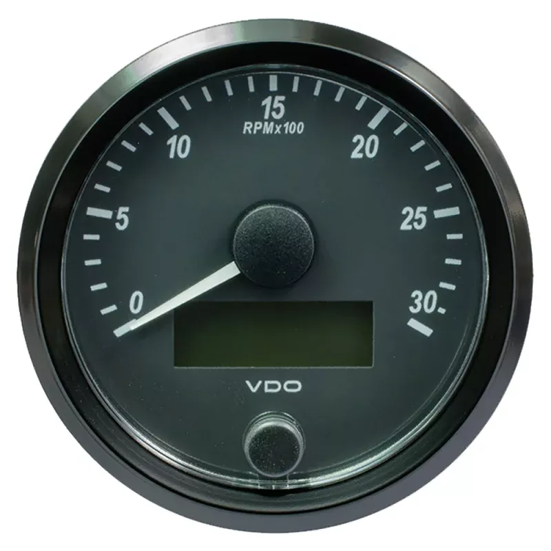 VDO SingleViu 80mm (3-1/8) Tachometer – 3000 RPM