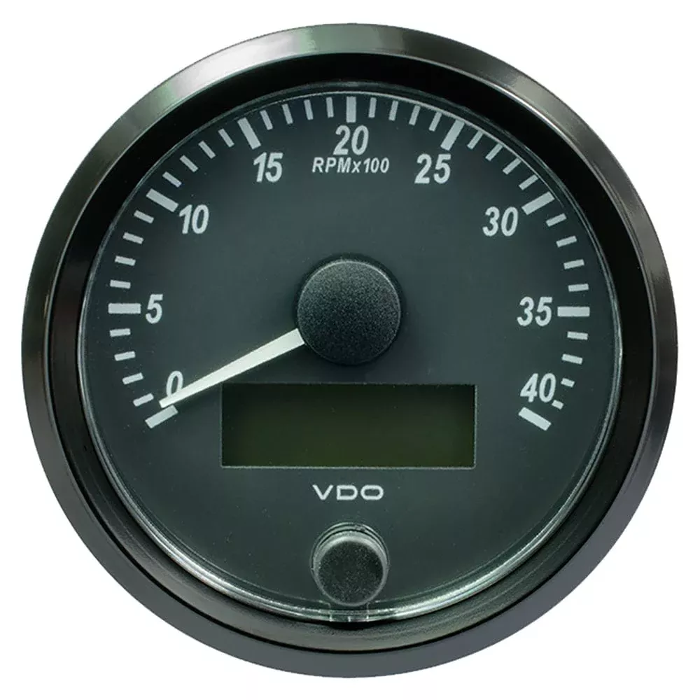 VDO SingleViu 80mm (3-1/8) Tachometer – 4,000 RPM