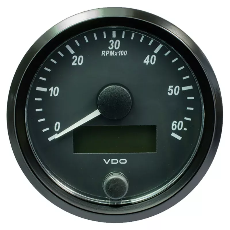 VDO SingleViu 80mm (3-1/8) Tachometer – 6,000 RPM