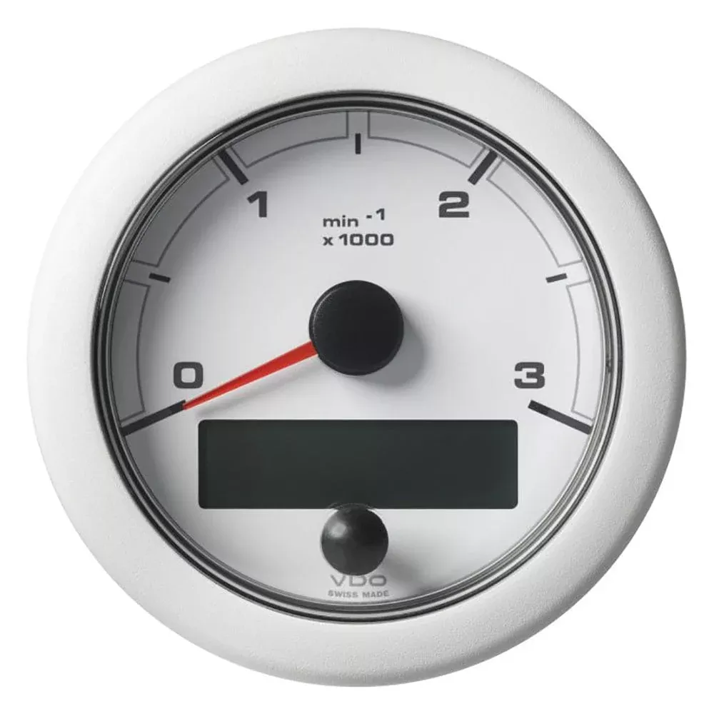 Veratron 3-3/8″ (85MM) OceanLink NMEA 2000 Tachometer – 3000 RPM – White Dial & Bezel