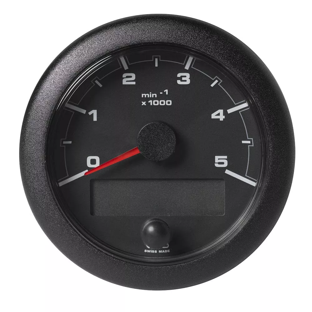 Veratron 3-3/8″ (85MM) OceanLink NMEA 2000 Tachometer – 5000 RPM – Black Dial & Bezel