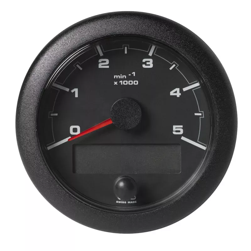 Veratron 3-3/8 (85MM) OceanLink NMEA 2000 Tachometer – 5000 RPM – Black DialBezel