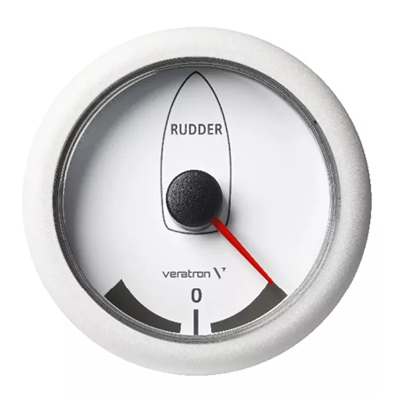 Veratron 3-3/8 (85MM) ViewLine Rudder Angle Indicator -45/+45 – 8 to 32V – White DialBezel