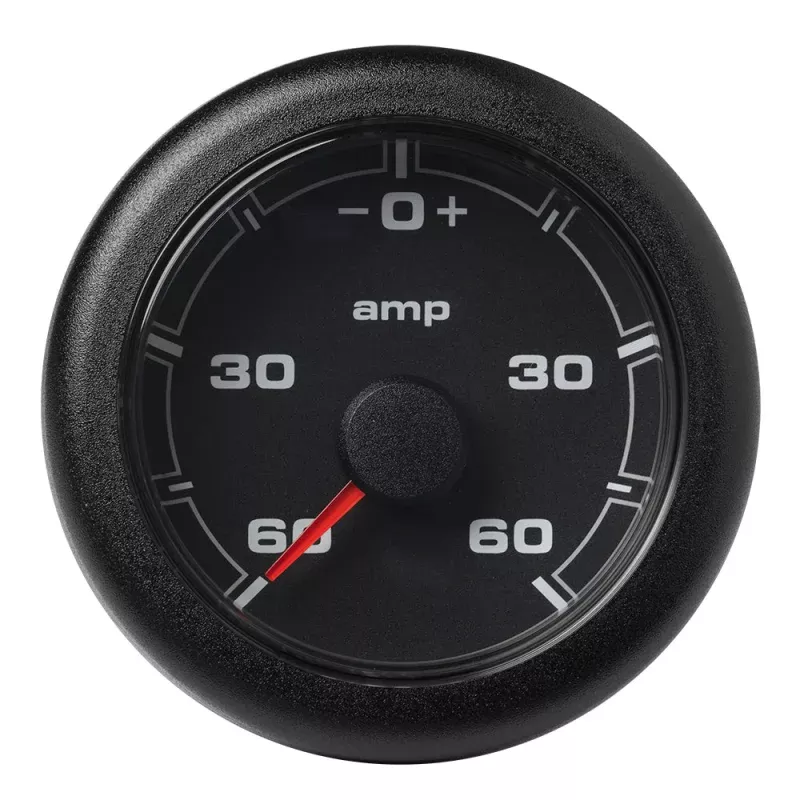 Veratron 52MM (2-1/16) OceanLink Battery Current Gauge – 60/+60 Amps – Black DialBezel