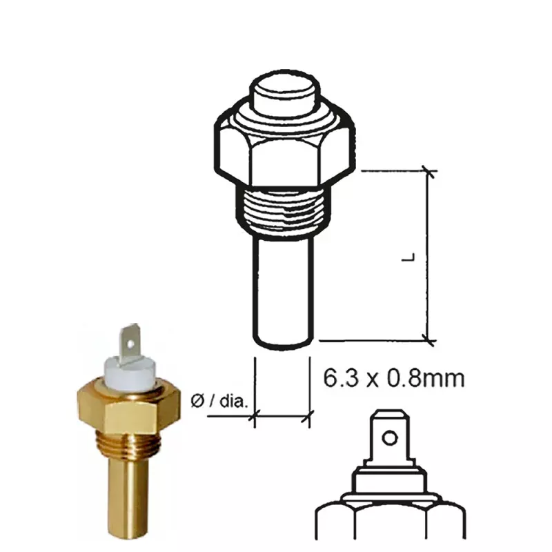 Veratron Coolant Temperature Sensor – 40C to 120C – M14 x 1.5 Thread