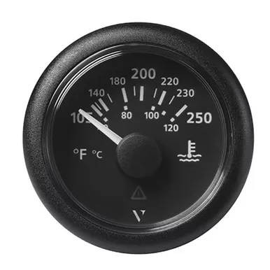 Veratron ViewLine 52mm Black Water Temp Gauge