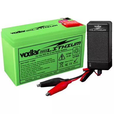 Vexilar 12V 12AH Lithium Battery Rapid Charger Combo