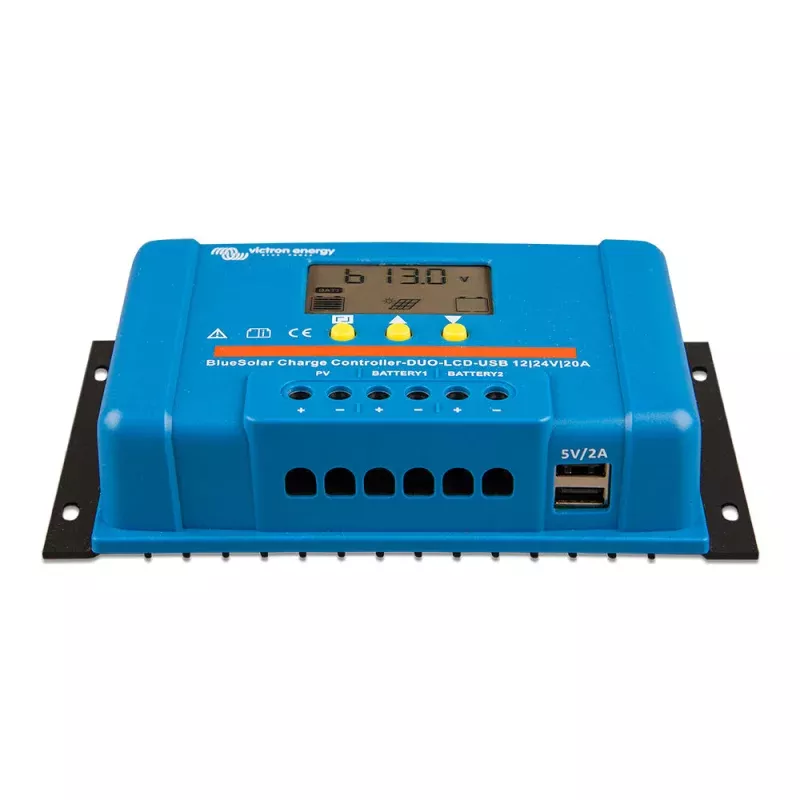 Victron BlueSolar PWM Charge Controller (DUO) LCDUSB Charge Control – 12/24VDC – 20A