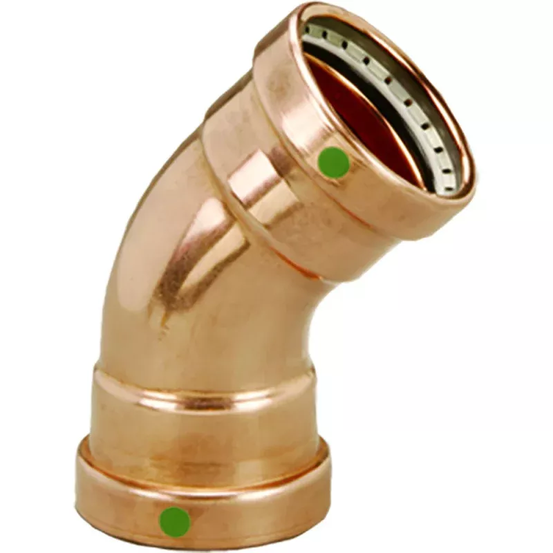 Viega ProPress 2-1/2 – 45 Copper Elbow – Double Press Connection – Smart Connect Technology