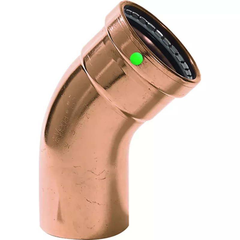Viega ProPress – 2-1/2 – 45 Copper Elbow – Street/Press Connection – Smart Connect Technology