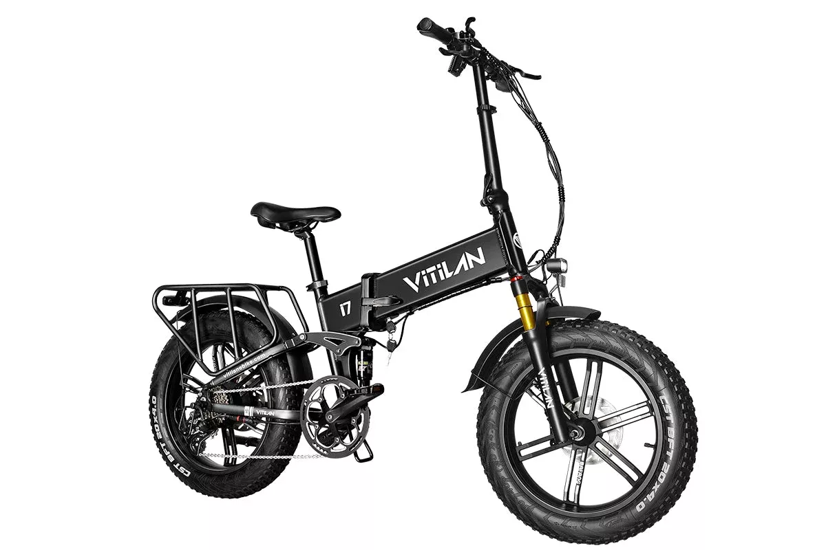 VitilanI7 Pro Folding Full Suspension Electric Bike