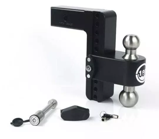 Weigh Safe 180 Adjustable 8″ Drop with Dual Ball Mount and Hitch Pin for 2.5″ Receivers• LTB8-2.5-KA-CER-BLA