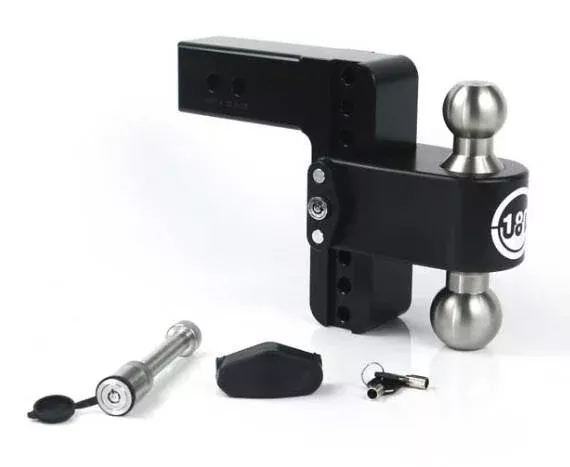 Weigh Safe 180 Hitch Adjustable 6″ Drop Keyed Alike Key Lock and Hitch Pin for 2.5″ Receivers• LTB6-2.5-KA-CER-BLA