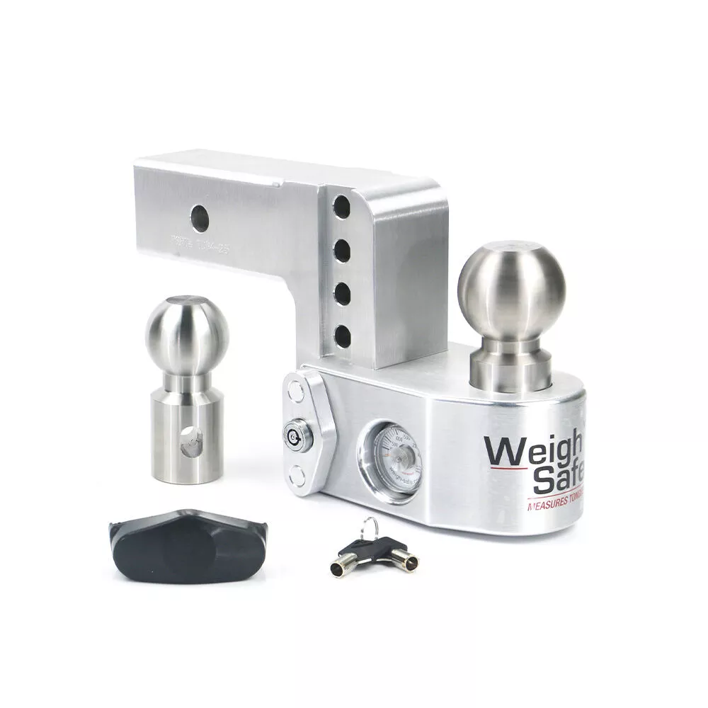 Weigh Safe Adjustable Drop Hitch - 4" Drop for 2.5" Shank