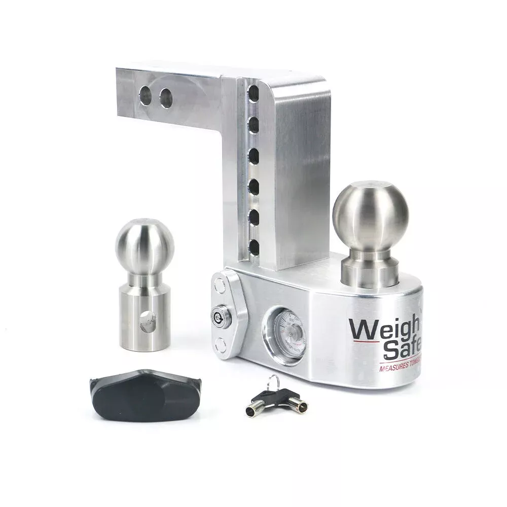 Weigh Safe Adjustable Drop Hitch - 6" Drop for 2" Shank