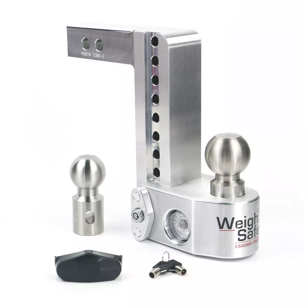 Weigh Safe Adjustable Drop Hitch - 8" Drop for 2" Shank